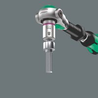 Отверточная головка Zyklop с приводом 3/8" WERA 8740 B HF, с фиксирующей функцией, 3/16" x 35 мм 003085 — фото 2
