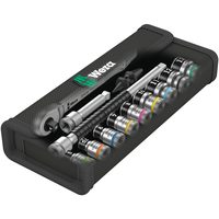 Набор с трещоткой WERA 8100 SA 12 HF Zyklop Metal, переключение реверса, метрический, привод 1/4", 13 предметов 003756 — фото 2
