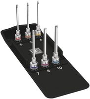 Набор головок торцевых 140 мм с вставкой-битой WERA 8740 C HF 2 Hex-Plus Zyklop, 1/2", 4/5/6/7/8/10 x 140 мм 004210 — фото 1
