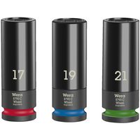 Набор торцевых головок WERA Wheel Impaktor C Set 1, 1/2", 3 предмета 004595 — фото 1