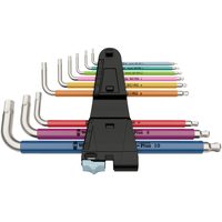 Набор Г-образных ключей WERA 3950/9 Hex-Plus Multicolour Stainless 1, метрических, нержавеющая сталь, 9 предметов 022669 — фото 2