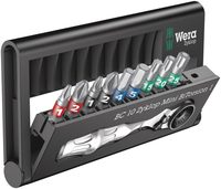 Набор бит торсионных с трещоткой WERA Bit-Check 10 Zyklop Mini BiTorsion 1, 1/4" C6,3, PH-PZ-TX-HEX x 25 мм 057418 — фото 1