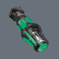 Набор бит с отверткой-битодержателем 826 T Turbo с трещоткой WERA Kraftform Kompakt Turbo Imperial 1, 1/4" E6,3, PH-SL-TX-HEX-R x 89 мм 057483 — фото 5