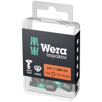 Бита WERA 867/1 IMP DC TORX DIY Impaktor, TX 20 x 25 мм, 10 предметов 057624 — фото 1