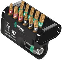 Набор бит торсионных с битодержателем 889/4/1 K Rapidaptor WERA Bit-Check 12 Diamond 1 SB, 1/4" C6,3, PH-PZ-TX x 25 мм 136392 — фото 2