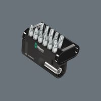 Набор бит с битодержателем 899/4/1 WERA Bit-Check 12 Metal 1 SB, 1/4" C6,3, PH-PZ-TX-HEX x 25 мм, в блистере 136393 — фото 3