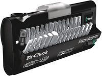 Набор бит с трещоткой WERA Bit-Check 30 Zyklop Mini 2, 1/4" C6,3, PH-SL-TX-TT-HEX-R x 25 мм 346293 — фото 1